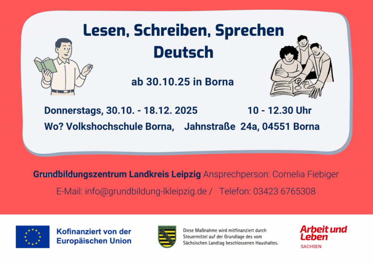 Neuer Kurs zum „Deutsch lesen, schreiben, sprechen“